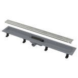 Лоток душевой Alca Plast APZ8-750M Simple Дн 40 с нержавеющей решеткой 750х60 мм горизонтальный выпуск