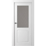 Дверное полотно Belwooddoors Alta эмаль белая со стеклом Мателюкс белый витраж 2000х600 мм