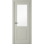 Дверное полотно Belwooddoors Alta эмаль шелк со стеклом Мателюкс белый витраж 2000х600 мм