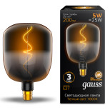 Лампа светодиодная Gauss Filament V140 5W 200lm 1800К Е27 black-clear flexible LED 1008802105