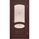 Дверь межкомнатная Komfort Doors Жемчужина-2 со стеклом анегри шоколад 1900х550 мм в комплекте коробка 2,5 шт и наличник 5 шт
