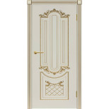 Дверь межкомнатная Komfort Doors Карина-4 глухая белый/патина золото 1900х550 мм в комплекте коробка 2,5 шт и наличник 5 шт