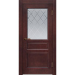 Дверь межкомнатная Komfort Doors Яшма со стеклом анегри шоколад 1900х550 мм в комплекте коробка 2,5 шт и наличник 5 шт