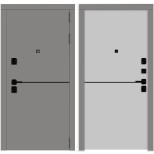 Дверь входная металлическая Verda SD Prof Техно Графит мягкая шагрень/Эмалит белая правая 880x2050 мм