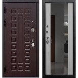 Дверь входная металлическая Verda SD Prof-5 экошпон Венге/экошпон Дуб светлый левая с зеркалом 980х2070 мм