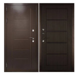 Дверь входная металлическая  Дверной Континент Термаль Экстра М029904 левая 960х2050 мм снаружи металл Медный антик внутри МДФ Венге