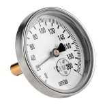 Термометр биметаллический осевой Wika A50.10 Дк 80 L60 мм 200 C 1/2 дюйма  