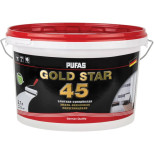 Эмаль акриловая Pufas Gold Star 45 морозостойкая полуглянцевая супербелая 2,7 л/3,5 кг