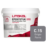 Затирка эпоксидная Litokol Epoxystuk X90 С.15 Grigio Ferro серая 10 кг