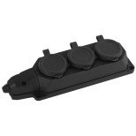 Изображение товара Колодка удлинителя Эра Б0044545 3 розетки с заземлением черная