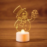 Фигура светодиодная Снеговик с подарком 2D Neon-night 501-054 на подставке