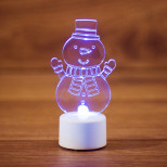 Фигура светодиодная Снеговик с шарфом 2D Neon-night 501-053 на подставке