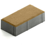 Брусчатка Steingot Практик 60 из серого цемента с частичным прокрасом прямоугольник оливковая 200х100х60 мм