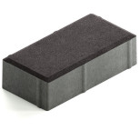 Брусчатка Steingot Практик 60 из серого цемента с частичным прокрасом прямоугольник черная 200х100х60 мм