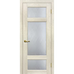 Дверь межкомнатная Мариам Тоскана-3 ПВХ Бьянко стекло белый сатинат 2000х700 мм