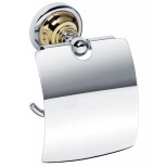 Изображение товара Держатель туалетной бумаги Bemeta Retro 144212018 с крышкой хром/золото