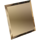 Зеркальная плитка ДСТ КЗБ1-01 квадратная с фацетом 10 мм бронзовая 180х180 мм