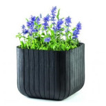 Кашпо для цветов Keter Cube Planter M 230227 395х395х395 мм Антрацит
