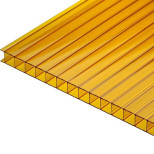 Изображение товара Поликарбонат сотовый Юг-Ойл-Пласт оранжевый 6 мм 2,1х6 м