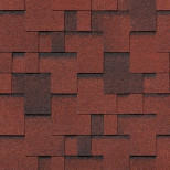 Черепица гибкая Roofshield Фемили Эко Лайт Модерн FL-М-50 красная с оттенением