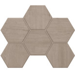 Мозаика из керамогранита Estima Classic Wood CW01 Hexagon Rusty Beige матовая 285x250 мм