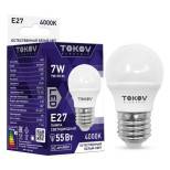 Лампа светодиодная Tokov Electric TKE-G45-E27-7-4K 7Вт G45 4000К Е27 176-264В