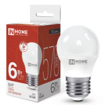Лампа светодиодная In-Home 4690612020532 LED 6Вт 4000К E27 570 Лм 230В
