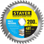 Диск пильный по алюминию Stayer 3685-200-32-48 Multi Material 200х32/30 мм 48Т