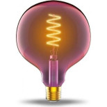 Лампа светодиодная Gauss Filament G125 5W 190lm 1800К Е27 pink flexible 1011802105