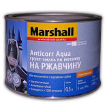 Грунт-эмаль на ржавчину Marshall Anticorr Aqua на водной основе полуглянцевая база BC 0,5 л