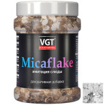 Добавка декоративная VGT Micaflake имитация слюды серебристо-белая 2000 мкм 0,09 кг