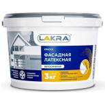 Краска фасадная латексная Лакра белоснежная 3 кг