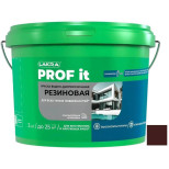 Краска резиновая для всех типов поверхностей Лакра Prof it RAL 8017 коричневая 3 кг