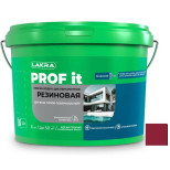Краска резиновая для всех типов поверхностей Лакра Prof it RAL 3011 красно-коричневая 6 кг