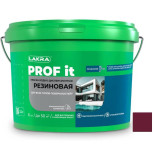 Краска резиновая для всех типов поверхностей Лакра Prof it RAL 3005 винно-красная 6 кг