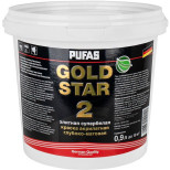 Краска акрилатная Pufas Gold Star 2 морозостойкая глубокоматовая супербелая 0,9 л/1,5 кг