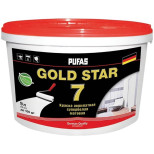 Краска акрилатная Pufas Gold Star 7 морозостойкая супербелая матовая основа А 9 л/11,9 кг