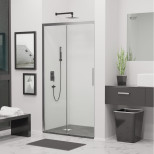 Изображение товара Дверь душовая RGW Leipzig LE-12 1950х1500 мм раздвижная прозрачная хром Германия