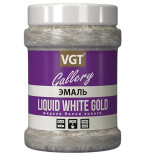 Эмаль универсальная VGT Gallery перламутровая Жидкое белое золото 0,23 кг
