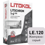 Изображение товара Затирка цементная для швов Litokol Litochrom 1-6 Evo LE.120 жемчужно-серая 25 кг