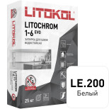 Изображение товара Затирка цементная для швов Litokol Litochrom 1-6 Evo LE.200 белая 25 кг