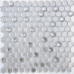 Мозаика стеклянная Leedo Ceramica Alchimia Argento grani hexagon 300х300 мм