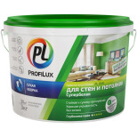 Краска акриловая Profilux PL-04А для стен и потолка глубокоматовая белая 3 кг
