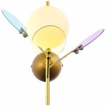 Светильник настенный Evoluce Vola SLE2502-201-01 золотистый/разноцветный G9 1х5W