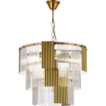 Светильник подвесной Evoluce Tresa SLE1123-303-07 латунь/золотистый, прозрачный E14 7х40W