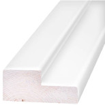 Порог дверной двупольный Olovi белый крашеный с притвором 2000х38х85 мм