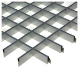 Изображение товара Потолок грильято Cesal Классический Эконом металлик 200х200х40 мм серый