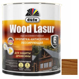 Пропитка лессирующая для защиты древесины Dufa Wood Lazur орех 2,5 л