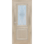Дверь межкомнатная Profilo Porte PSB-27 Baguette экошпон Дуб Гарвард кремовый стекло белый сатинат 2000х800 мм