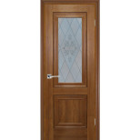 Дверь межкомнатная Profilo Porte PSB-27 Baguette экошпон Дуб медовый стекло белый сатинат 2000х700 мм